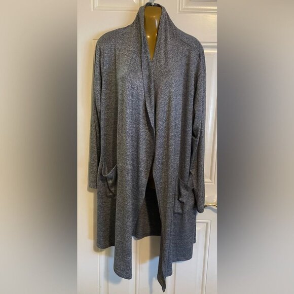 Indigo Long Open Front Sweater with pockets Women’s L/XL - Picture 4 of 5